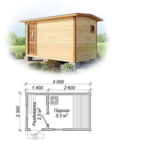 Баня каркасная мобильная под ключ