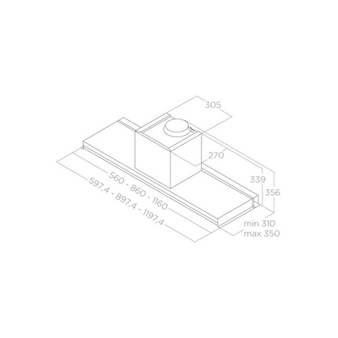 Кухонная вытяжка Elica Lever IX/A/56 PRF0160153