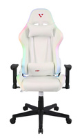 Кресло спортивное TopChairs GMM-080 белый на черной базе Игровое кресло спортивное с подсветкой TopChairs GMM-080 белый