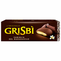 Печенье песочное GRISBI "Vaniglia" с тёмным шоколадом и ванильным кремом 135 г, ИТАЛИЯ, 21204