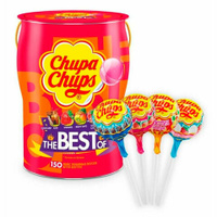 Карамель CHUPA CHUPS (Чупа-Чупс) "The Best Of" ведерко, ассорти, КОМПЛЕКТ 150 шт, 1,8 кг, ш/к 16919