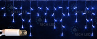 Светодиодная бахрома Rich LED, 3*0.5 м, синяя, белый резиновый провод,