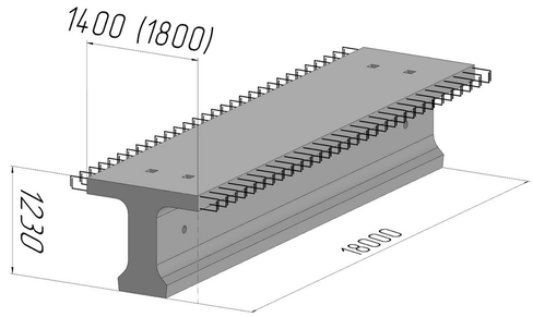 Балка пролётного строения Б1800.140.123