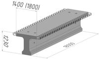 Балка пролётного строения Б1800.140.123