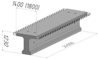 Балка пролётного строения Б2400.180.123