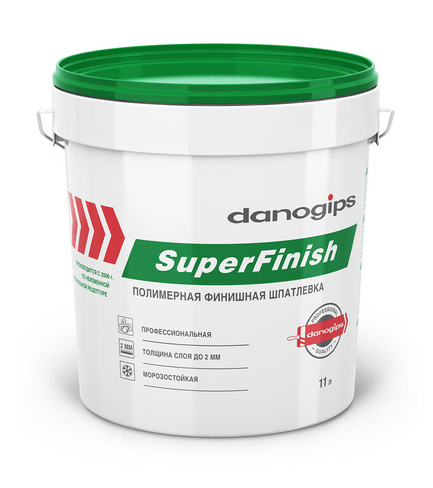 Шпаклевка SUPERFINISH SHEETROСK 11л/18кг DANOGIPS (33)