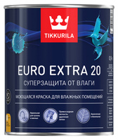 Краска EURO EXTRA 20 А п/мат 0,9л для влажных помещений TIKKURILA