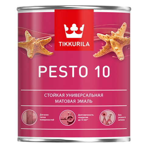 Эмаль универсальная PESTO 10 матовая 0,9 С TIKKURILA