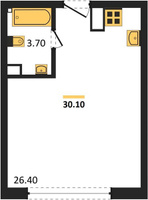Продажа однокомнатной квартиры 30.10/26.40/26.40 2/16 Западный обход ул, Корпус 60 (уч. 575 литер 6)