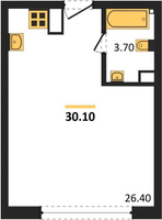 Продажа однокомнатной квартиры 30.10/26.40/26.40 2/16 Западный обход ул, Корпус 54 (уч. 587 литер 4)