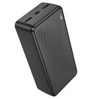 Портативный аккумулятор 30000mAh 2гн.QC3.0 22,5W + 1гн. PD20W BJ56B BoroFone, чёрный