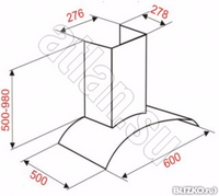 Вытяжка ATLAN 2388 A 60 см black