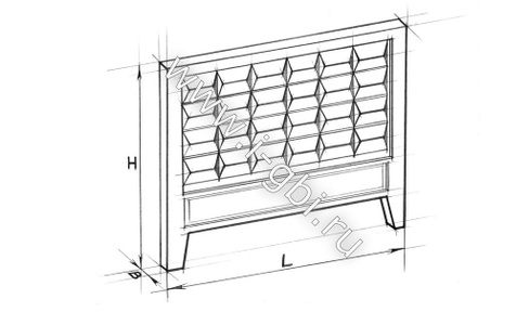 Железобетонные элементы оград (плита забора) ПО 2