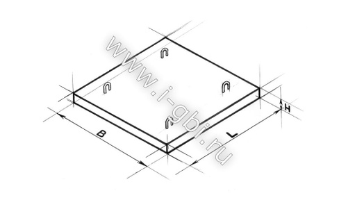 Плита из мазаичного бетона ПМ 30-1.2-10р-II