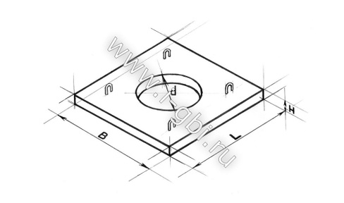 Плита перекрытия квадратного колодца ТК 20-20-1,4
