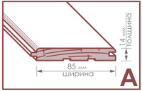 Вагонка Штиль Кедр Сибирский A 14x85x2400