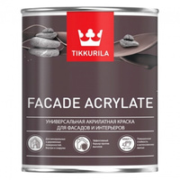 Акрилатная универсальная эмаль для фасадов и интерьеров Tikkurila FACADE ACRYLATE