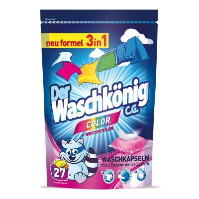 Капсулы для стирки цветного белья Der Waschkonig Mega Caps Color 30 шт.