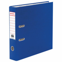 Папка-регистратор BRAUBERG с покрытием из ПВХ 70 мм синяя удвоенный срок службы 220893
