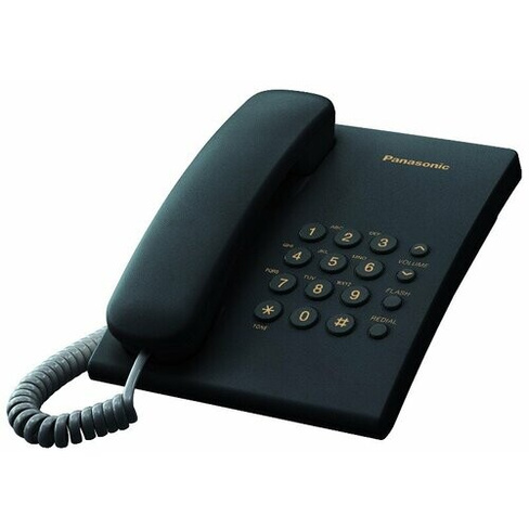Телефон Panasonic KX-TS2350RUB (черный) {повторн. набор, тон/импульс, регулировка громкости}