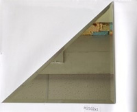 Треугольная зеркальная серебряная плитка с фацетом 10 мм (250*250 мм) M2502x1