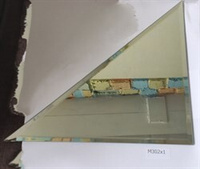 Треугольная зеркальная серебряная плитка с фацетом 10 мм (300*300 мм) M302x1