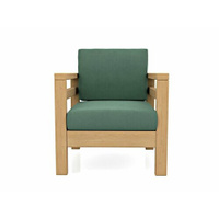 Садовое кресло Soft Element Бонни зеленый, массив дерева, велюр, на террасу, на веранду, для дачи, для бани