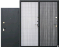 Металлическая дверь 7,5 см Гарда муар Белый ясень; Венге Тобакко