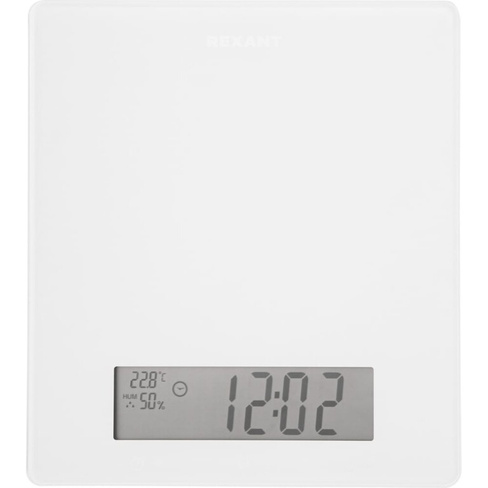 Кухонные электронные весы REXANT мультифункциональные, белые, стекло, до 5 кг