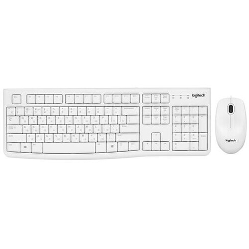 Клавиатура и мышь Logitech DesktopMK120White