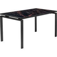 Раскладной стол BRADEX areal 140-180x80x75 см, чёрный мрамор, с чёрными ножками