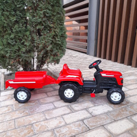 Трактор педальный DOLU с прицепом цвет красный