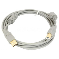 Кабель USB A - USB B 3м Siemax ферритовые кольца позолоченные контакты, серый