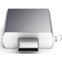 Адаптер Satechi, USB Type-C (m) - USB (f), серый [st-tcuam]