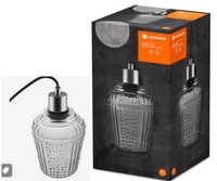 Светильник подвесной (люстра) 1*60Вт E27 черный/дымчатый/серый Ledvance