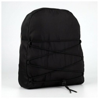 Рюкзак текстильный со шнуровкой, цвет чёрный NAZAMOK