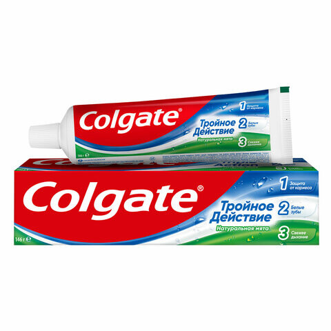 Зубная паста 100 мл COLGATE Натуральная мята тройное действие с фторидом 7891024128992