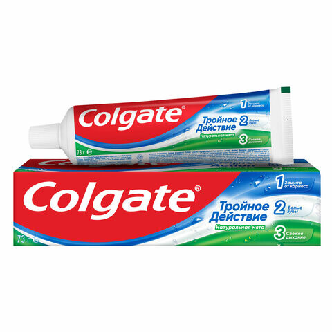 Зубная паста 50 мл COLGATE Натуральная мята тройное действие с фторидом 7891024128954