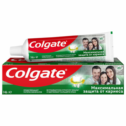 Зубная паста 100 мл COLGATE Двойная мята защита от кариеса с фторидом и кальцием 7891024149027