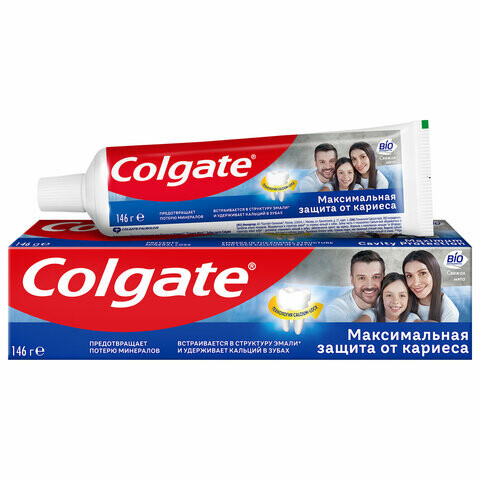 Зубная паста 100 мл COLGATE Свежая мята защита от кариеса с фторидом и кальцием 7891024149102