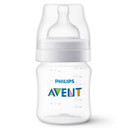 Бутылочка с силиконовой соской из полипропилена с 0 мес. Anti-colic Philips Avent 125мл (SCY100/01) Philips Consumer Lif