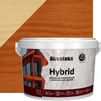 Антисептик Akvateks Hybrid гибридный лессирующий полуматовый тик 2.5 л АКВАТЕКС None