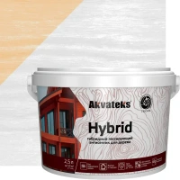 Антисептик Akvateks Hybrid гибридный лессирующий полуматовый белый 2.5 л АКВАТЕКС None