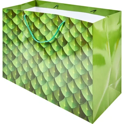 Пакет подарочный «Чешуя» 40x35 см цвет зеленый Без бренда MOD_201391
