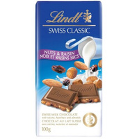 Шоколад Lindt Швейцарская Классика с изюмом и орехом, 100 г