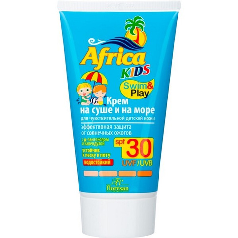 Африка Кидс крем солнцезащитный на суше море д чувств.кожи SPF30 150мл 410 Флоресан ООО