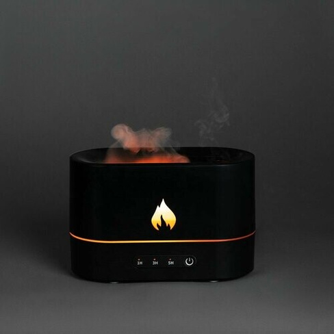 Увлажнитель-ароматизатор с имитацией пламени Fuego, черный molti