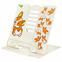 Подставка для книг и учебников BRAUBERG KIDS Corgi Pup регулируемый угол наклона металл 238054