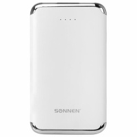 Аккумулятор внешний 6000 mAh SONNEN POWERBANK K611 2 USB литий-полимерный белый 263028