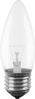 Лампа накаливания E27 40Вт 400лм свеча прозрачная МИК (Jazzway)